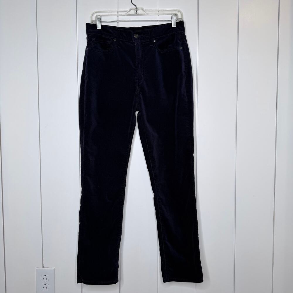 GAP High Rise Vintage Slim Jeans 29 Navy Peached Denim Soft Stretch